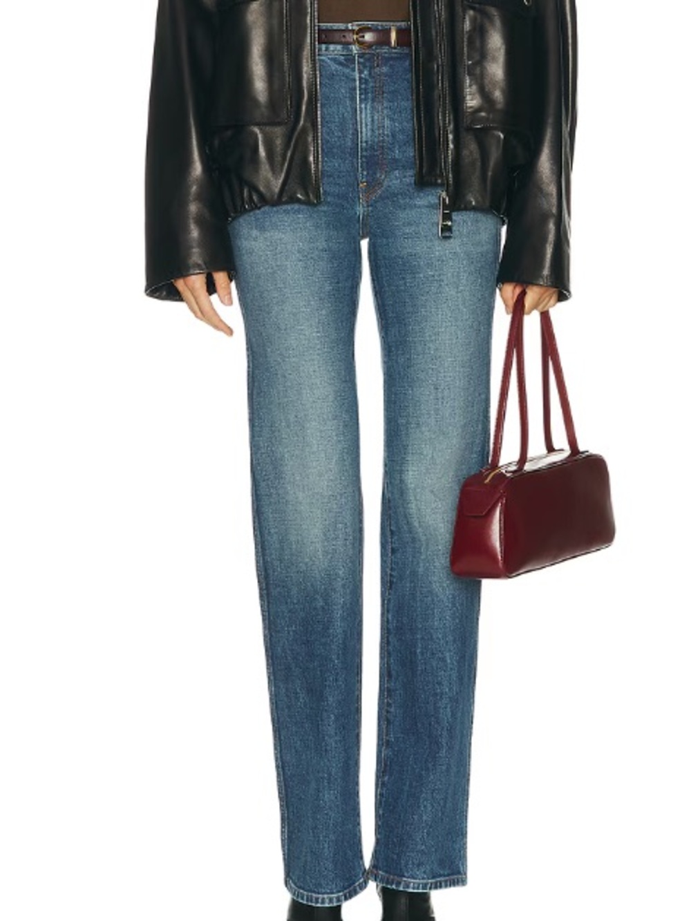 NWT - KHAITE - The Danielle - High rise, straight leg, slim fit. Color: Harkins - Picture 1 of 6